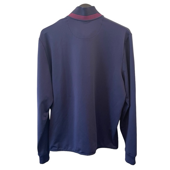 Callaway Navy/Pink Stripe 1/4 Zip Pullover Sweater (S) - Picture 7 of 12